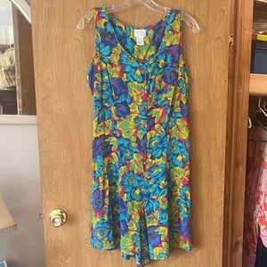 Vintage floral romper